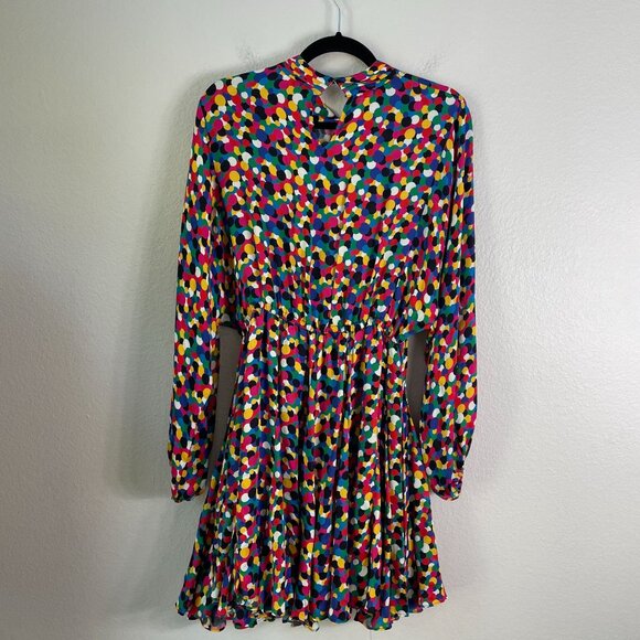 Rhode Womens Medium Caroline Dress Micro Confetti Mock Neck Long Sleeve - Picture 12 of 12